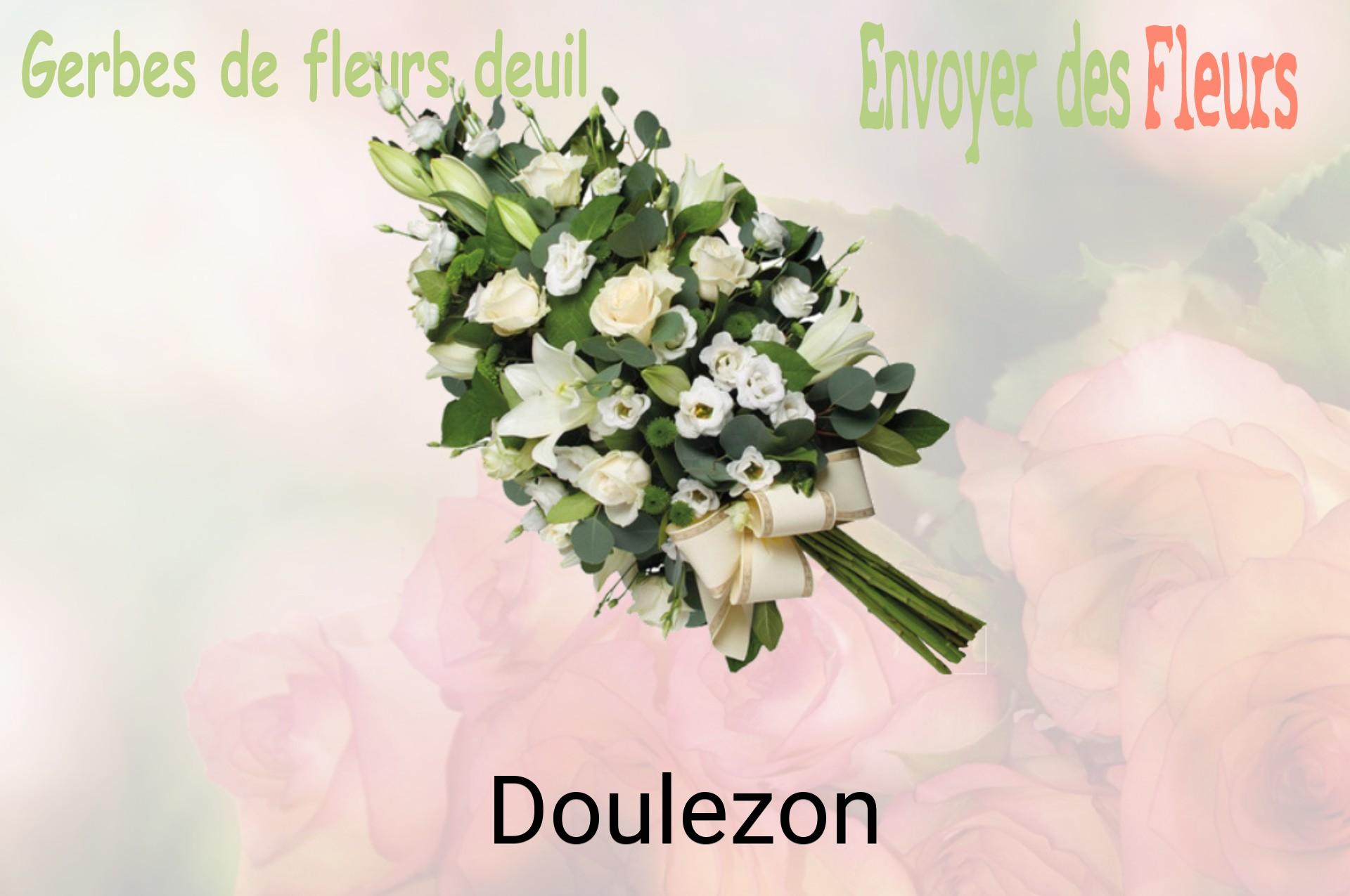 Gerbe de fleurs de deuil livrée à Doulezon